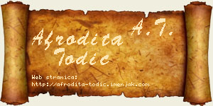 Afrodita Todić vizit kartica